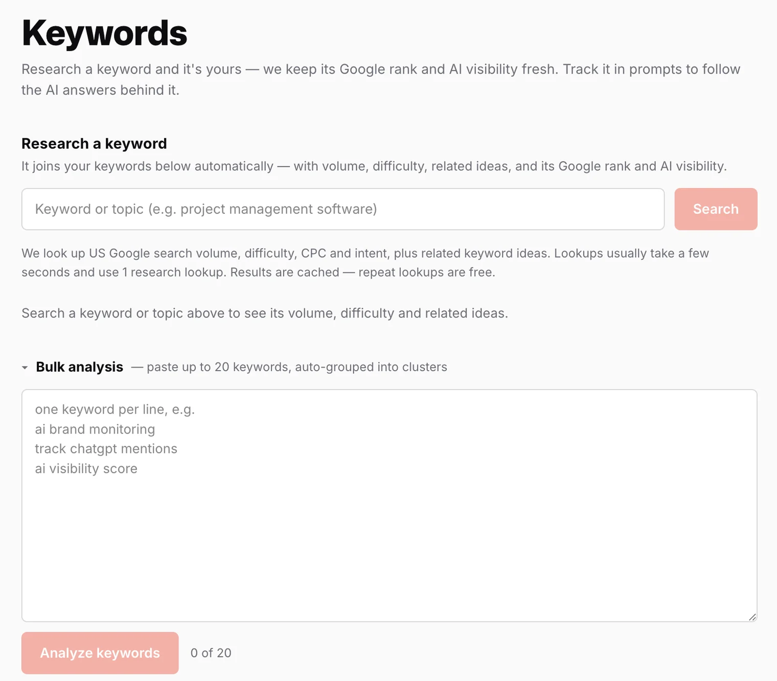 ai keyword tracking
